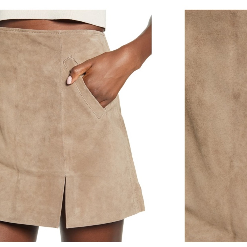 NWOT Blank NYC Suede Mini Skirt - Picture 2 of 6